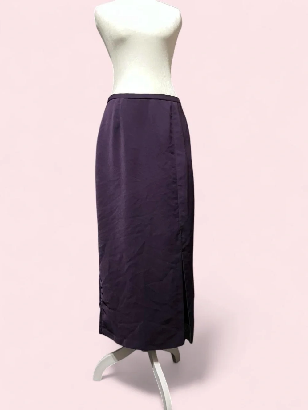 Size 10 Women's Long Purple Straight Skirt